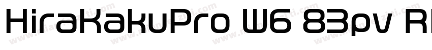 HiraKakuPro W6 83pv RKSJ H字体转换